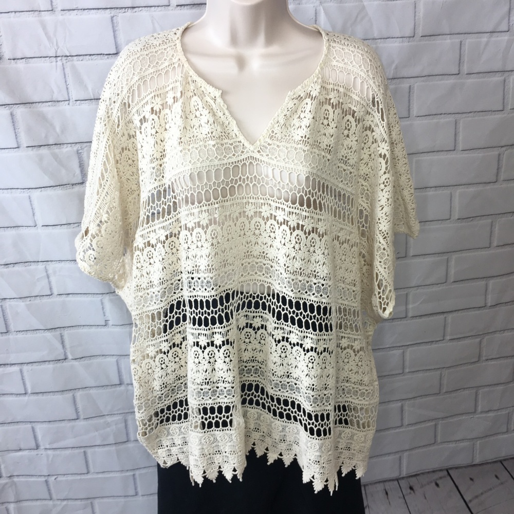 Cabi women's Capri crochet top XS Style# 5026 - Picture 4 of 7